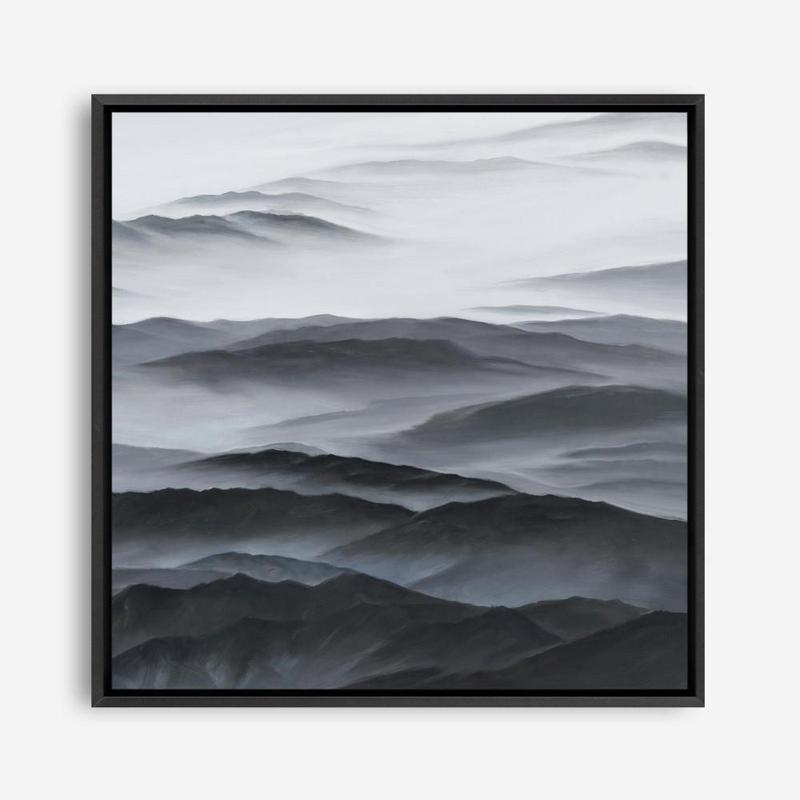 Shop Abstract Mountain Range II (Square) Canvas Print a painted abstract themed framed canvas wall art print from The Print Emporium artwork collection - Buy Australian made fine art painting style stretched canvas prints for the home and your interior decor space, TPE-399-CA-40X40-NF