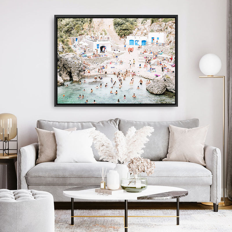 Shop Acquaviva Beach Photo Canvas Print a coastal themed photography framed stretched canvas print from The Print Emporium wall artwork collection - Buy Australian made prints for the home and your interior decor space, TPE-1271-CA-35X46-NF