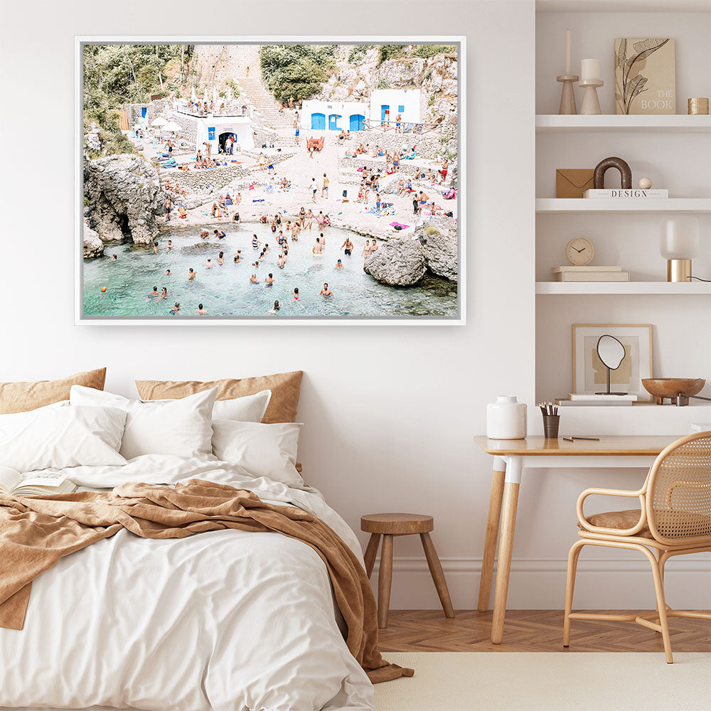 Shop Acquaviva Beach Photo Canvas Print a coastal themed photography framed stretched canvas print from The Print Emporium wall artwork collection - Buy Australian made prints for the home and your interior decor space, TPE-1271-CA-35X46-NF