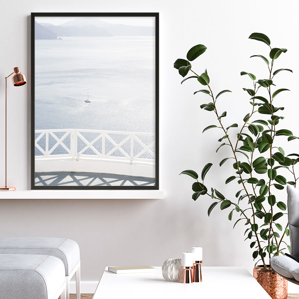 Shop Aegean Sea View Photo Art Print a coastal themed photography wall art print from The Print Emporium wall artwork collection - Buy Australian made fine art poster and framed prints for the home and your interior decor, TPE-1335-AP