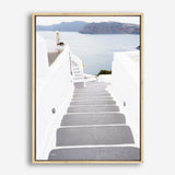 Shop Aegean Steps Photo Canvas Print a coastal themed photography framed stretched canvas print from The Print Emporium wall artwork collection - Buy Australian made prints for the home and your interior decor space, TPE-1342-CA-35X46-NF