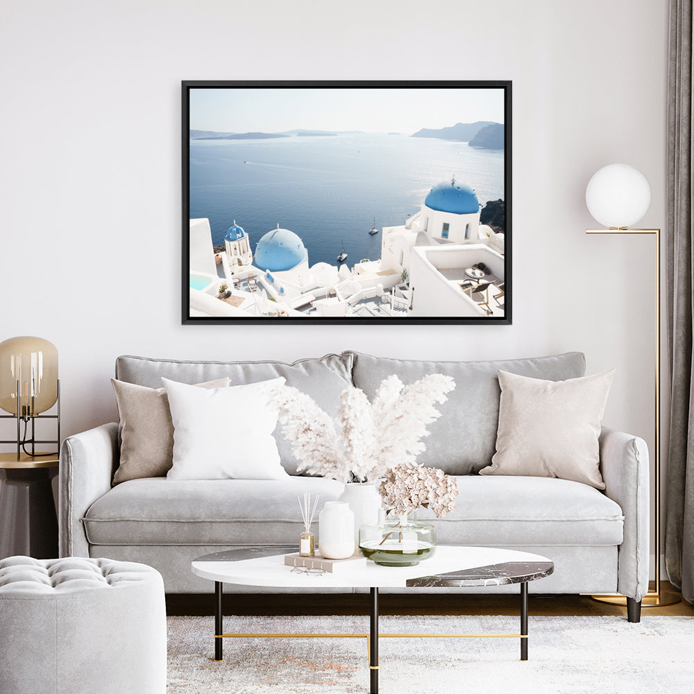 Shop Aegean Vista I Photo Canvas Print a coastal themed photography framed stretched canvas print from The Print Emporium wall artwork collection - Buy Australian made prints for the home and your interior decor space, TPE-1350-CA-35X46-NF