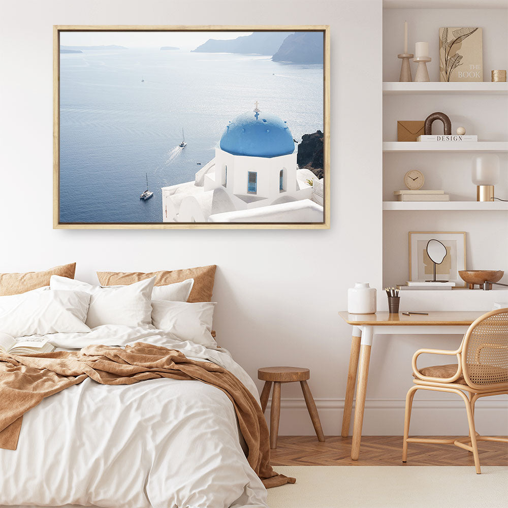 Shop Aegean Vista II Photo Canvas Print a coastal themed photography framed stretched canvas print from The Print Emporium wall artwork collection - Buy Australian made prints for the home and your interior decor space, TPE-1351-CA-35X46-NF