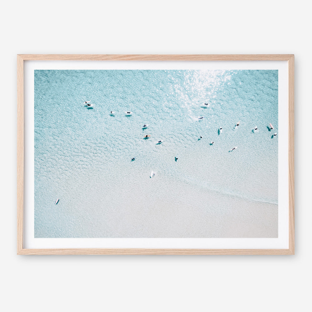 Shop Aerial Surfers I Photo Art Print a coastal themed photography wall art print from The Print Emporium wall artwork collection - Buy Australian made fine art poster and framed prints for the home and your interior decor, TPE-1232-AP