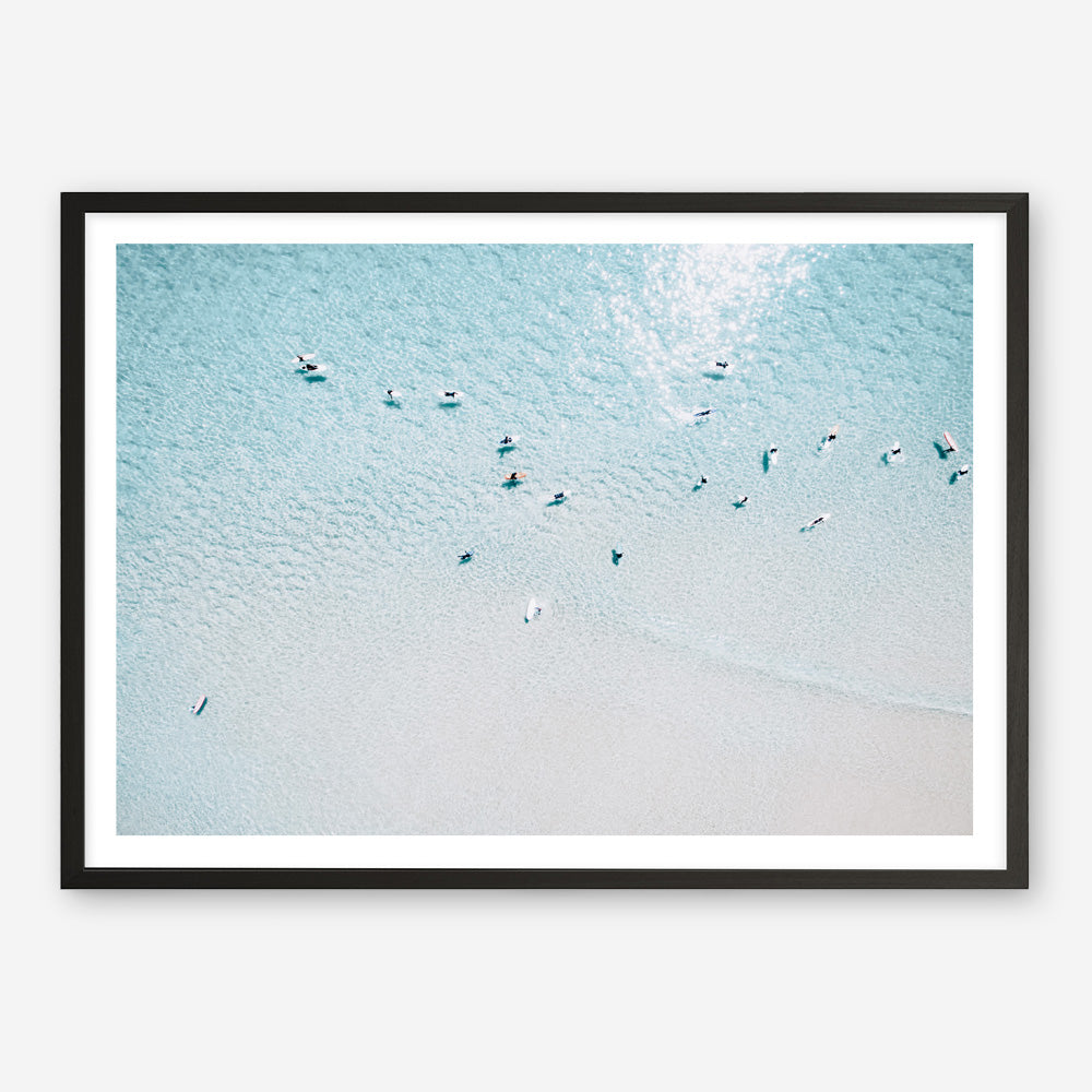Shop Aerial Surfers I Photo Art Print a coastal themed photography wall art print from The Print Emporium wall artwork collection - Buy Australian made fine art poster and framed prints for the home and your interior decor, TPE-1232-AP