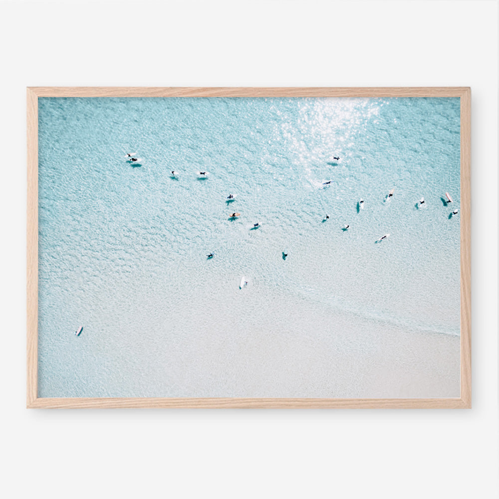 Shop Aerial Surfers I Photo Art Print a coastal themed photography wall art print from The Print Emporium wall artwork collection - Buy Australian made fine art poster and framed prints for the home and your interior decor, TPE-1232-AP