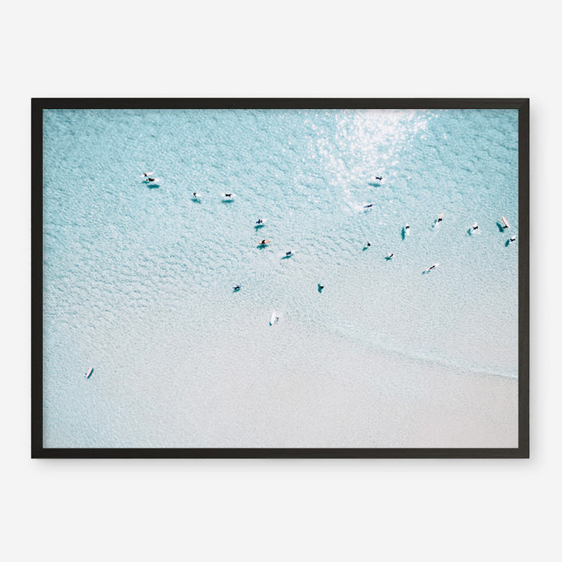 Shop Aerial Surfers I Photo Art Print a coastal themed photography wall art print from The Print Emporium wall artwork collection - Buy Australian made fine art poster and framed prints for the home and your interior decor, TPE-1232-AP