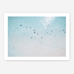 Shop Aerial Surfers I Photo Art Print a coastal themed photography wall art print from The Print Emporium wall artwork collection - Buy Australian made fine art poster and framed prints for the home and your interior decor, TPE-1232-AP