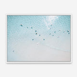 Shop Aerial Surfers I Photo Canvas Print a coastal themed photography framed stretched canvas print from The Print Emporium wall artwork collection - Buy Australian made prints for the home and your interior decor space, TPE-1232-CA-35X46-NF