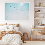 Shop Aerial Surfers I Photo Canvas Print a coastal themed photography framed stretched canvas print from The Print Emporium wall artwork collection - Buy Australian made prints for the home and your interior decor space, TPE-1232-CA-35X46-NF