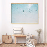 Shop Aerial Surfers I Photo Canvas Print a coastal themed photography framed stretched canvas print from The Print Emporium wall artwork collection - Buy Australian made prints for the home and your interior decor space, TPE-1232-CA-35X46-NF