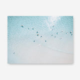 Shop Aerial Surfers I Photo Canvas Print a coastal themed photography framed stretched canvas print from The Print Emporium wall artwork collection - Buy Australian made prints for the home and your interior decor space, TPE-1232-CA-35X46-NF