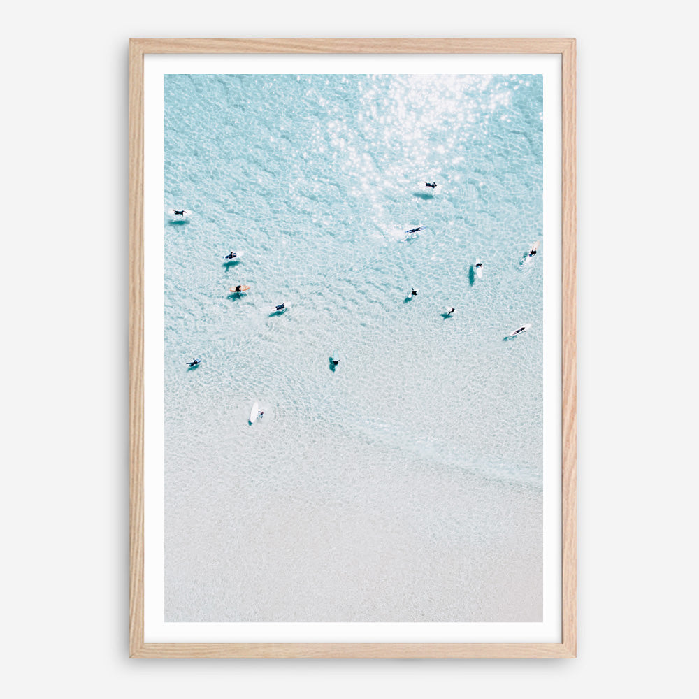Shop Aerial Surfers II Photo Art Print a coastal themed photography wall art print from The Print Emporium wall artwork collection - Buy Australian made fine art poster and framed prints for the home and your interior decor, TPE-1233-AP