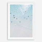 Shop Aerial Surfers II Photo Art Print a coastal themed photography wall art print from The Print Emporium wall artwork collection - Buy Australian made fine art poster and framed prints for the home and your interior decor, TPE-1233-AP