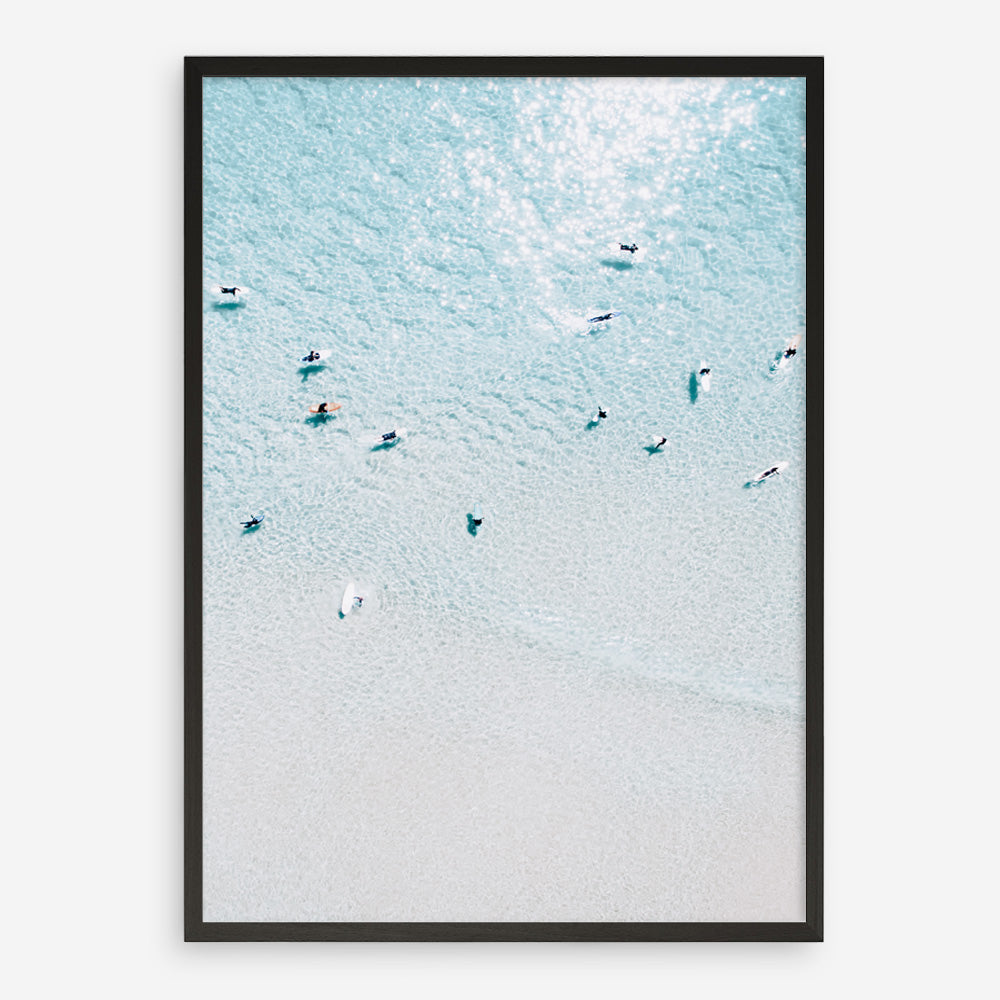 Shop Aerial Surfers II Photo Art Print a coastal themed photography wall art print from The Print Emporium wall artwork collection - Buy Australian made fine art poster and framed prints for the home and your interior decor, TPE-1233-AP