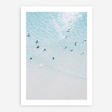 Shop Aerial Surfers II Photo Art Print a coastal themed photography wall art print from The Print Emporium wall artwork collection - Buy Australian made fine art poster and framed prints for the home and your interior decor, TPE-1233-AP