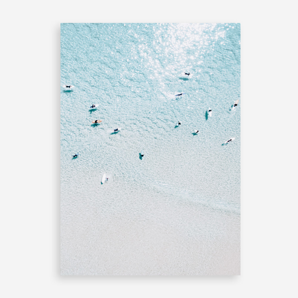 Shop Aerial Surfers II Photo Art Print a coastal themed photography wall art print from The Print Emporium wall artwork collection - Buy Australian made fine art poster and framed prints for the home and your interior decor, TPE-1233-AP