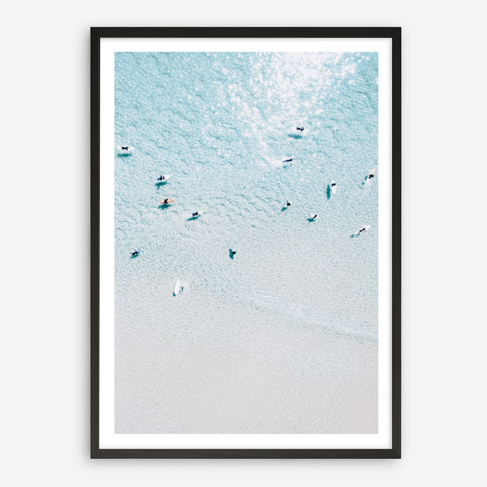 Shop Aerial Surfers II Photo Art Print a coastal themed photography wall art print from The Print Emporium wall artwork collection - Buy Australian made fine art poster and framed prints for the home and your interior decor, TPE-1233-AP