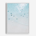 Shop Aerial Surfers II Photo Canvas Print a coastal themed photography framed stretched canvas print from The Print Emporium wall artwork collection - Buy Australian made prints for the home and your interior decor space, TPE-1233-CA-35X46-NF