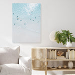 Shop Aerial Surfers II Photo Canvas Print a coastal themed photography framed stretched canvas print from The Print Emporium wall artwork collection - Buy Australian made prints for the home and your interior decor space, TPE-1233-CA-35X46-NF