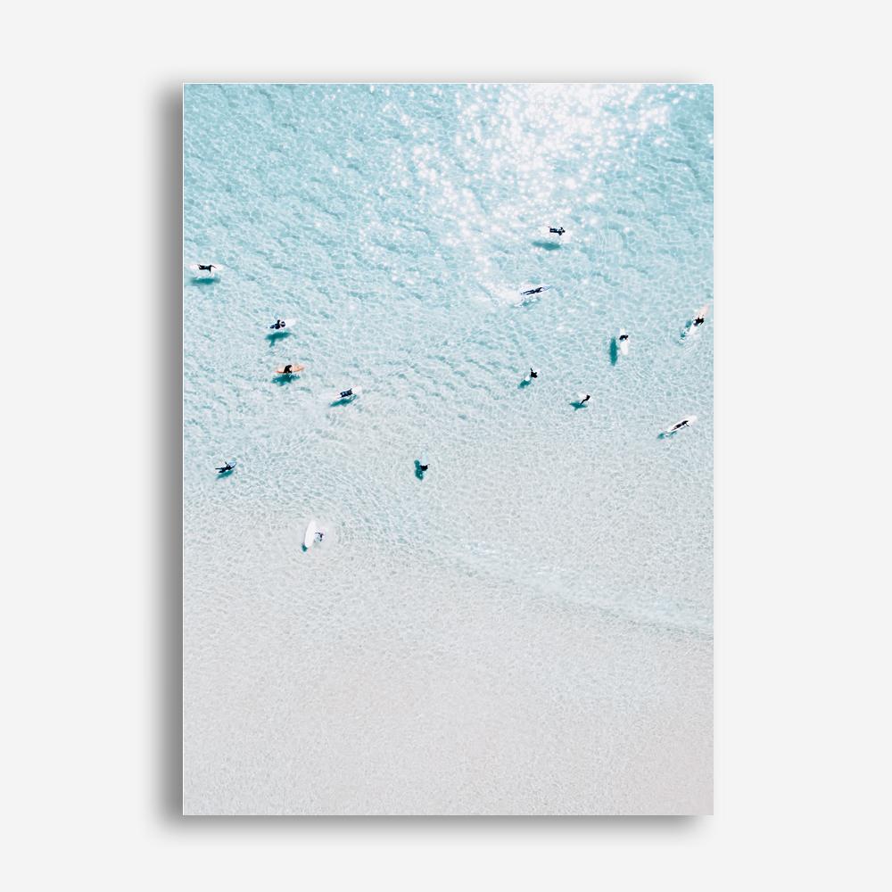 Shop Aerial Surfers II Photo Canvas Print a coastal themed photography framed stretched canvas print from The Print Emporium wall artwork collection - Buy Australian made prints for the home and your interior decor space, TPE-1233-CA-35X46-NF