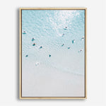 Shop Aerial Surfers II Photo Canvas Print a coastal themed photography framed stretched canvas print from The Print Emporium wall artwork collection - Buy Australian made prints for the home and your interior decor space, TPE-1233-CA-35X46-NF