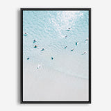 Shop Aerial Surfers II Photo Canvas Print a coastal themed photography framed stretched canvas print from The Print Emporium wall artwork collection - Buy Australian made prints for the home and your interior decor space, TPE-1233-CA-35X46-NF