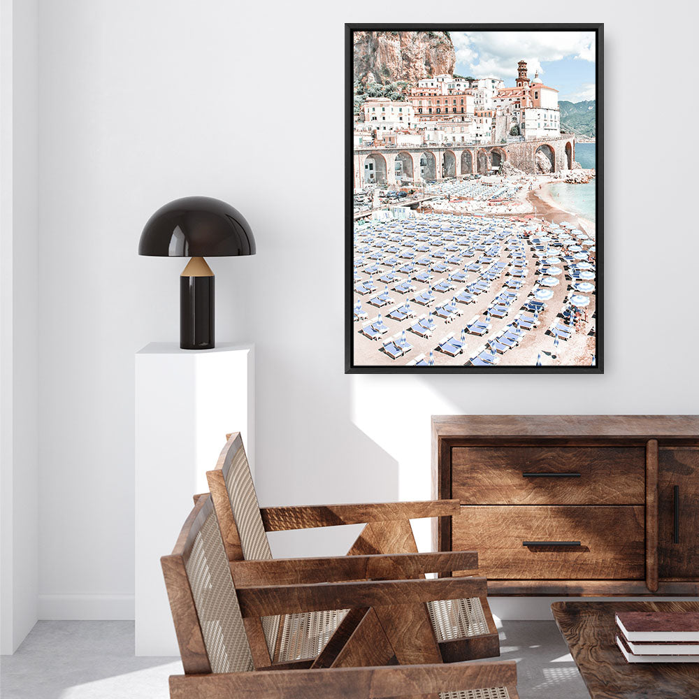 Shop Amalfi I Photo Canvas Print a coastal themed photography framed stretched canvas print from The Print Emporium wall artwork collection - Buy Australian made prints for the home and your interior decor space, TPE-510-CA-35X46-NF