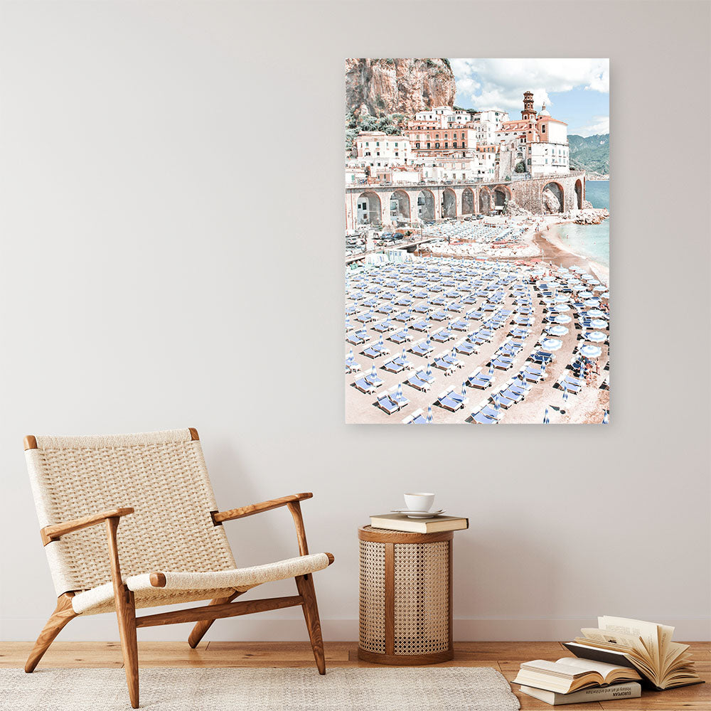 Shop Amalfi I Photo Canvas Print a coastal themed photography framed stretched canvas print from The Print Emporium wall artwork collection - Buy Australian made prints for the home and your interior decor space, TPE-510-CA-35X46-NF