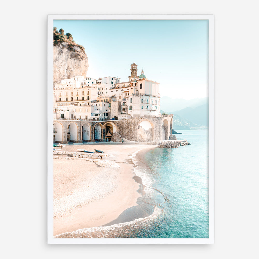Shop Amalfi Village I Photo Art Print a coastal themed photography wall art print from The Print Emporium wall artwork collection - Buy Australian made fine art poster and framed prints for the home and your interior decor, TPE-1257-AP