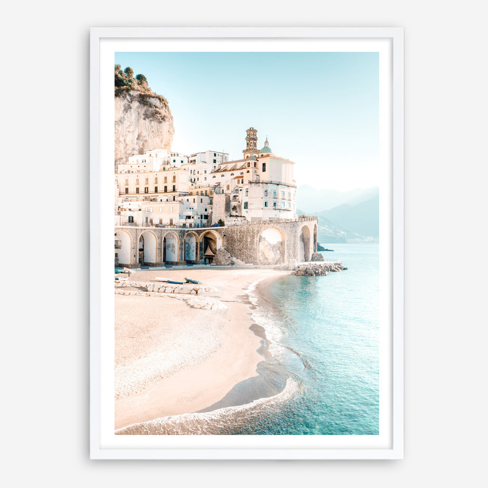 Shop Amalfi Village I Photo Art Print a coastal themed photography wall art print from The Print Emporium wall artwork collection - Buy Australian made fine art poster and framed prints for the home and your interior decor, TPE-1257-AP
