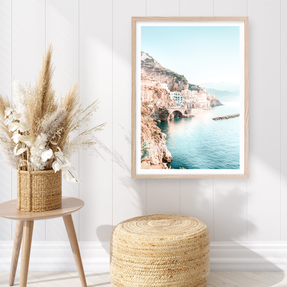 Shop Amalfi Village II Photo Art Print a coastal themed photography wall art print from The Print Emporium wall artwork collection - Buy Australian made fine art poster and framed prints for the home and your interior decor, TPE-1258-AP