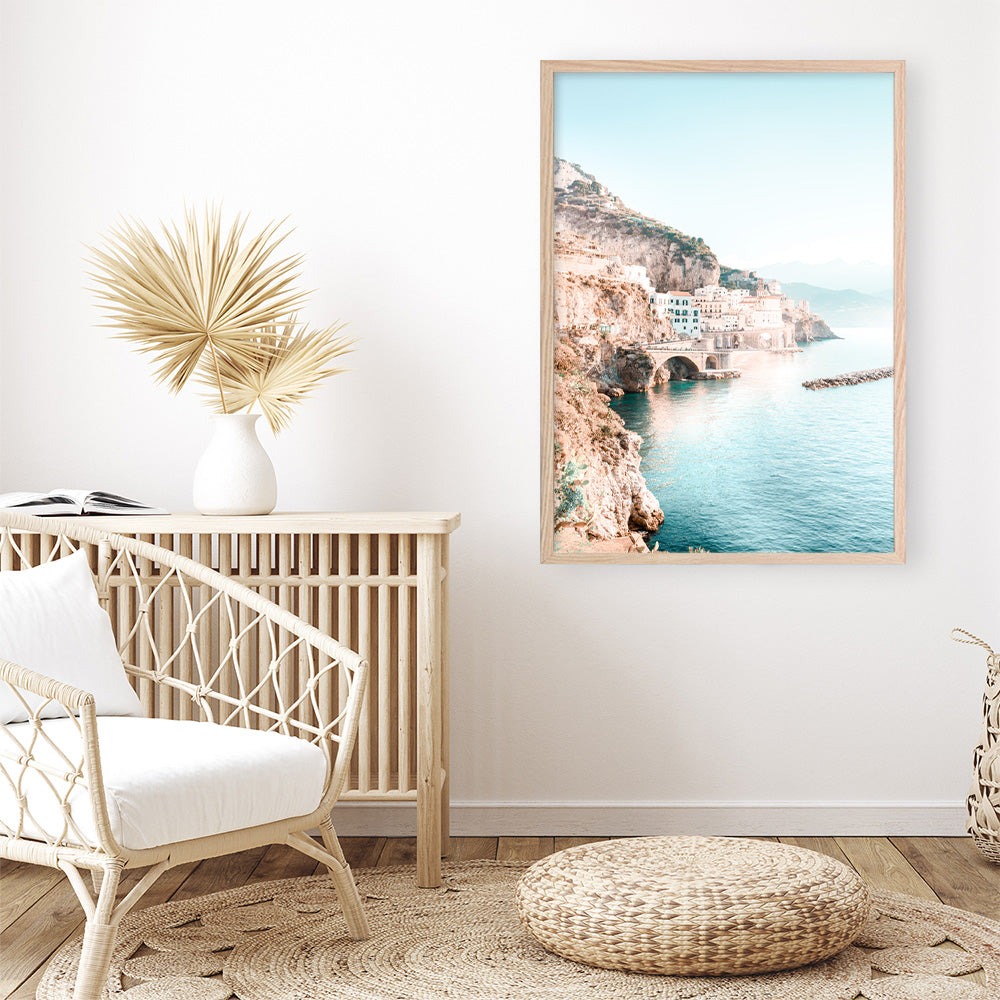 Shop Amalfi Village II Photo Art Print a coastal themed photography wall art print from The Print Emporium wall artwork collection - Buy Australian made fine art poster and framed prints for the home and your interior decor, TPE-1258-AP