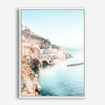 Shop Amalfi Village II Photo Canvas Print a coastal themed photography framed stretched canvas print from The Print Emporium wall artwork collection - Buy Australian made prints for the home and your interior decor space, TPE-1258-CA-35X46-NF