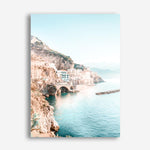 Shop Amalfi Village II Photo Canvas Print a coastal themed photography framed stretched canvas print from The Print Emporium wall artwork collection - Buy Australian made prints for the home and your interior decor space, TPE-1258-CA-35X46-NF