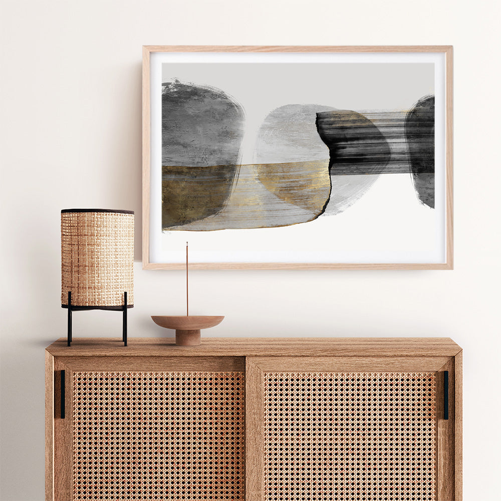 Shop Anchored Motion II Art Print a painted abstract themed wall art print from The Print Emporium wall artwork collection - Buy Australian made fine art painting style poster and framed prints for the home and your interior decor room, TPE-PC-PG996-AP