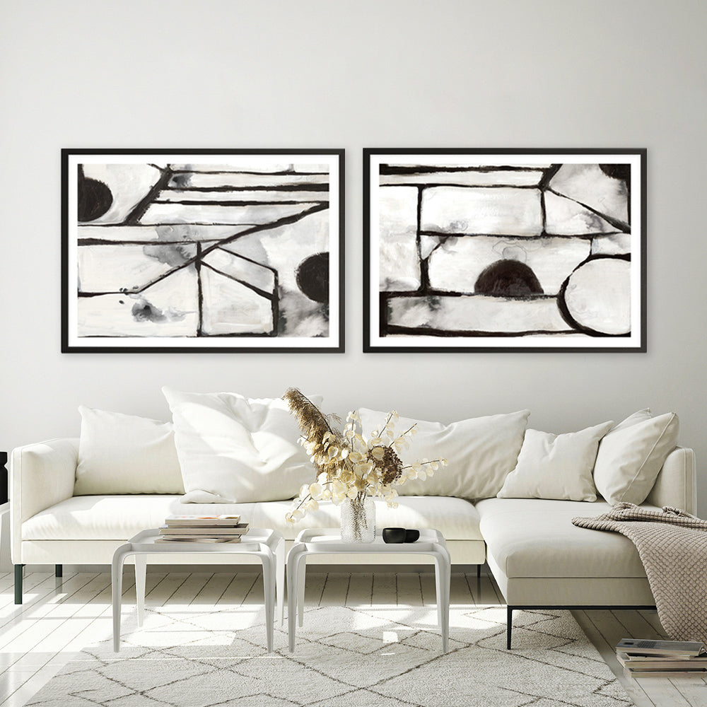 Shop Ancient Pathways II Art Print a painted abstract themed wall art print from The Print Emporium wall artwork collection - Buy Australian made fine art painting style poster and framed prints for the home and your interior decor room, TPE-PC-PI325-AP