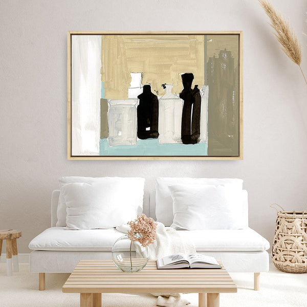 Shop Antique Clay Urns I Canvas Print a painted abstract themed framed canvas wall art print from The Print Emporium artwork collection - Buy Australian made fine art painting style stretched canvas prints for the home and your interior decor space, TPE-PC-WZ362-CA-35X46-NF