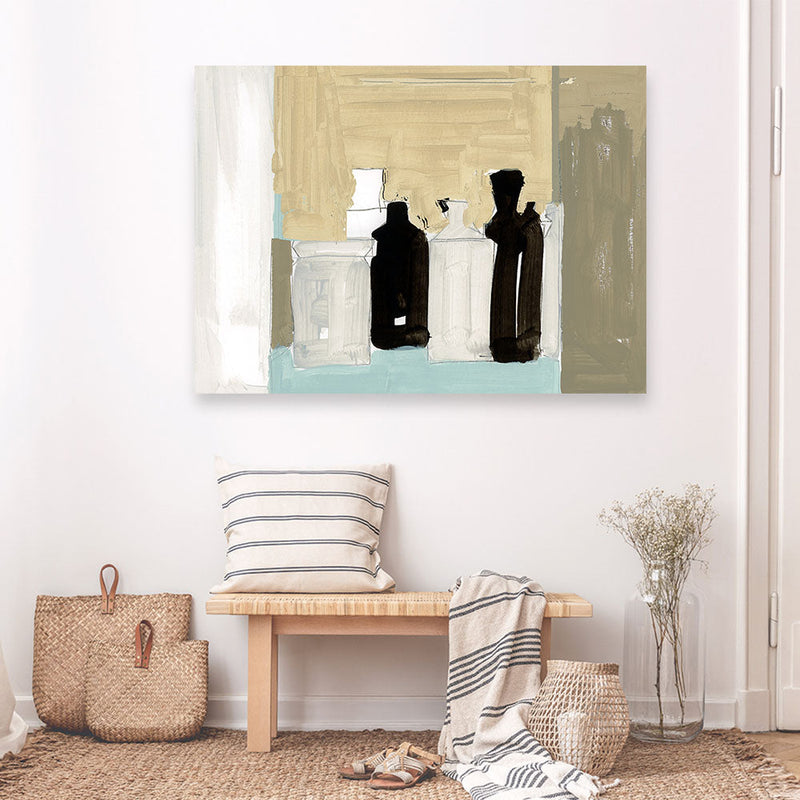 Shop Antique Clay Urns I Canvas Print a painted abstract themed framed canvas wall art print from The Print Emporium artwork collection - Buy Australian made fine art painting style stretched canvas prints for the home and your interior decor space, TPE-PC-WZ362-CA-35X46-NF