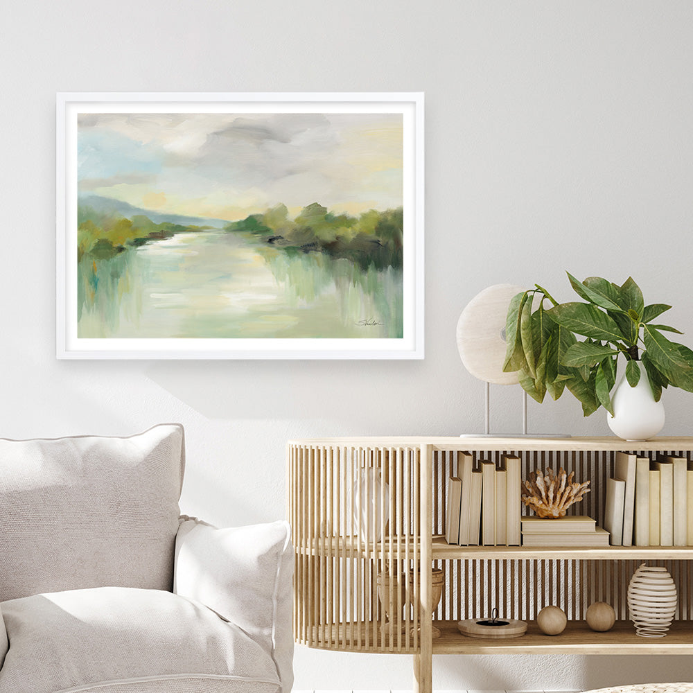 Shop April River Art Print a painted abstract themed wall art print from The Print Emporium wall artwork collection - Buy Australian made fine art painting style poster and framed prints for the home and your interior decor room, TPE-WA-70140-AP