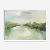 Shop April River Canvas Print a painted style framed canvas wall art print from The Print Emporium artwork collection - Buy Australian made fine art painting style stretched canvas prints for the home and your interior decor space, TPE-WA-70140-CA-35X46-NF