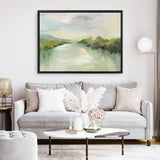 Shop April River Canvas Print a painted style framed canvas wall art print from The Print Emporium artwork collection - Buy Australian made fine art painting style stretched canvas prints for the home and your interior decor space, TPE-WA-70140-CA-35X46-NF