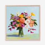 Shop August Blooms (Square) Art Print a floral themed painted wall art print from The Print Emporium wall artwork collection - Buy Australian made fine art painting style poster and framed prints for the home and your interior decor room
