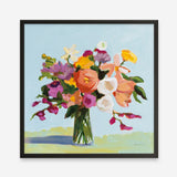 Shop August Blooms (Square) Art Print a floral themed painted wall art print from The Print Emporium wall artwork collection - Buy Australian made fine art painting style poster and framed prints for the home and your interior decor room
