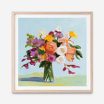 Shop August Blooms (Square) Art Print a floral themed painted wall art print from The Print Emporium wall artwork collection - Buy Australian made fine art painting style poster and framed prints for the home and your interior decor room