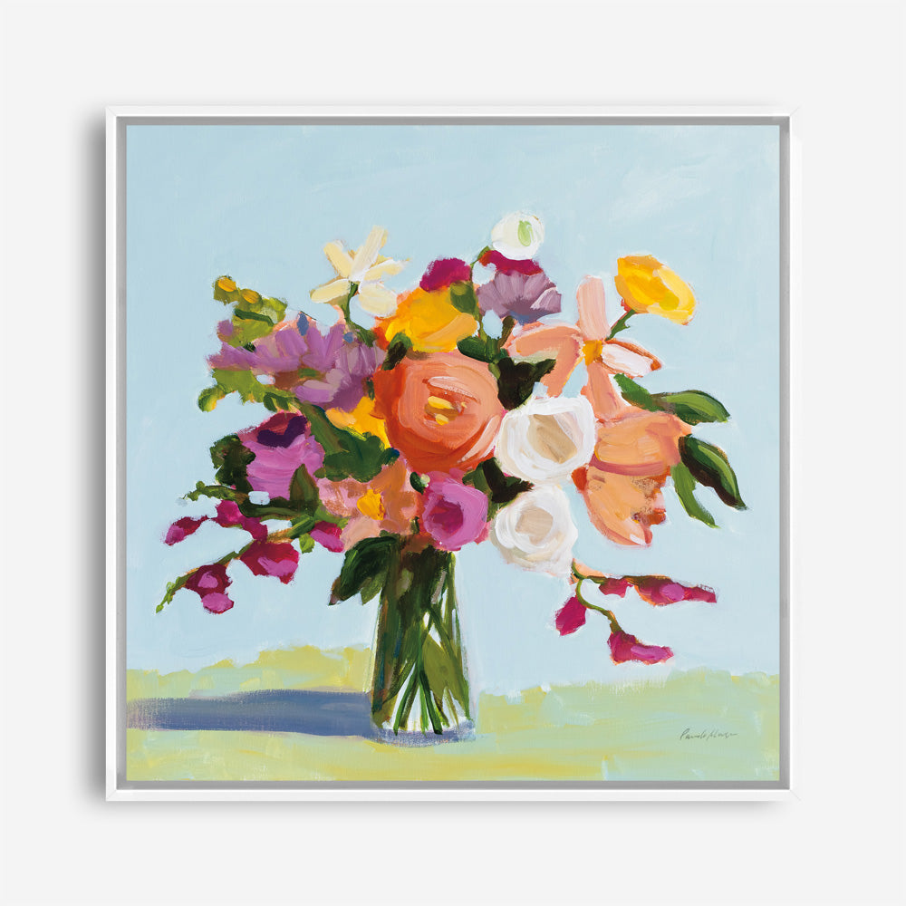 Shop August Blooms (Square) Canvas Print a floral themed painted framed canvas wall art print from The Print Emporium artwork collection - Buy Australian made fine art painting style stretched canvas prints for the home and your interior decor space, TPE-WA-74471-CA-40X40-NF
