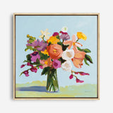 Shop August Blooms (Square) Canvas Print a floral themed painted framed canvas wall art print from The Print Emporium artwork collection - Buy Australian made fine art painting style stretched canvas prints for the home and your interior decor space, TPE-WA-74471-CA-40X40-NF