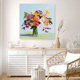 Shop August Blooms (Square) Canvas Print a floral themed painted framed canvas wall art print from The Print Emporium artwork collection - Buy Australian made fine art painting style stretched canvas prints for the home and your interior decor space, TPE-WA-74471-CA-40X40-NF