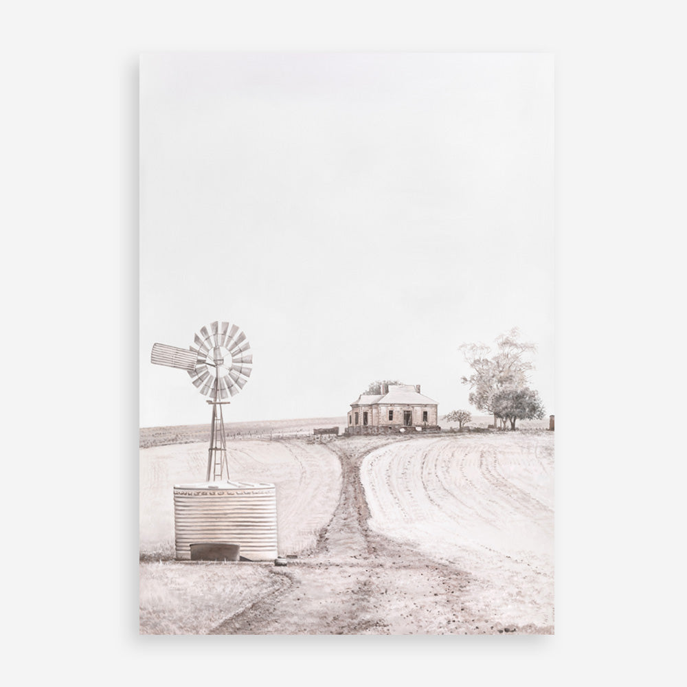 Shop Australian Farm I Art Print a painted style wall art print from The Print Emporium wall artwork collection - Buy Australian made fine art painting style poster and framed prints for the home and your interior decor room, TPE-929-AP