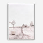 Shop Australian Farm I Canvas Print a painted style framed canvas wall art print from The Print Emporium artwork collection - Buy Australian made fine art painting style stretched canvas prints for the home and your interior decor space, TPE-929-CA-35X46-NF